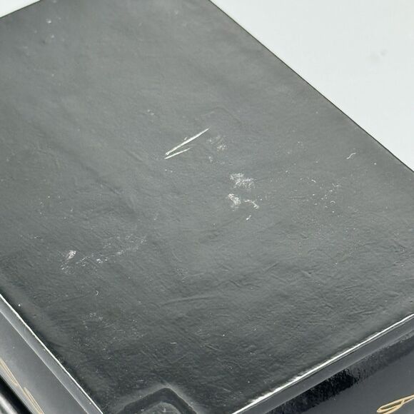 Russian Lacquer Trinket Box The Rooks Have Returned Mother of Pearl Inlay Signed - Picture 9 of 10